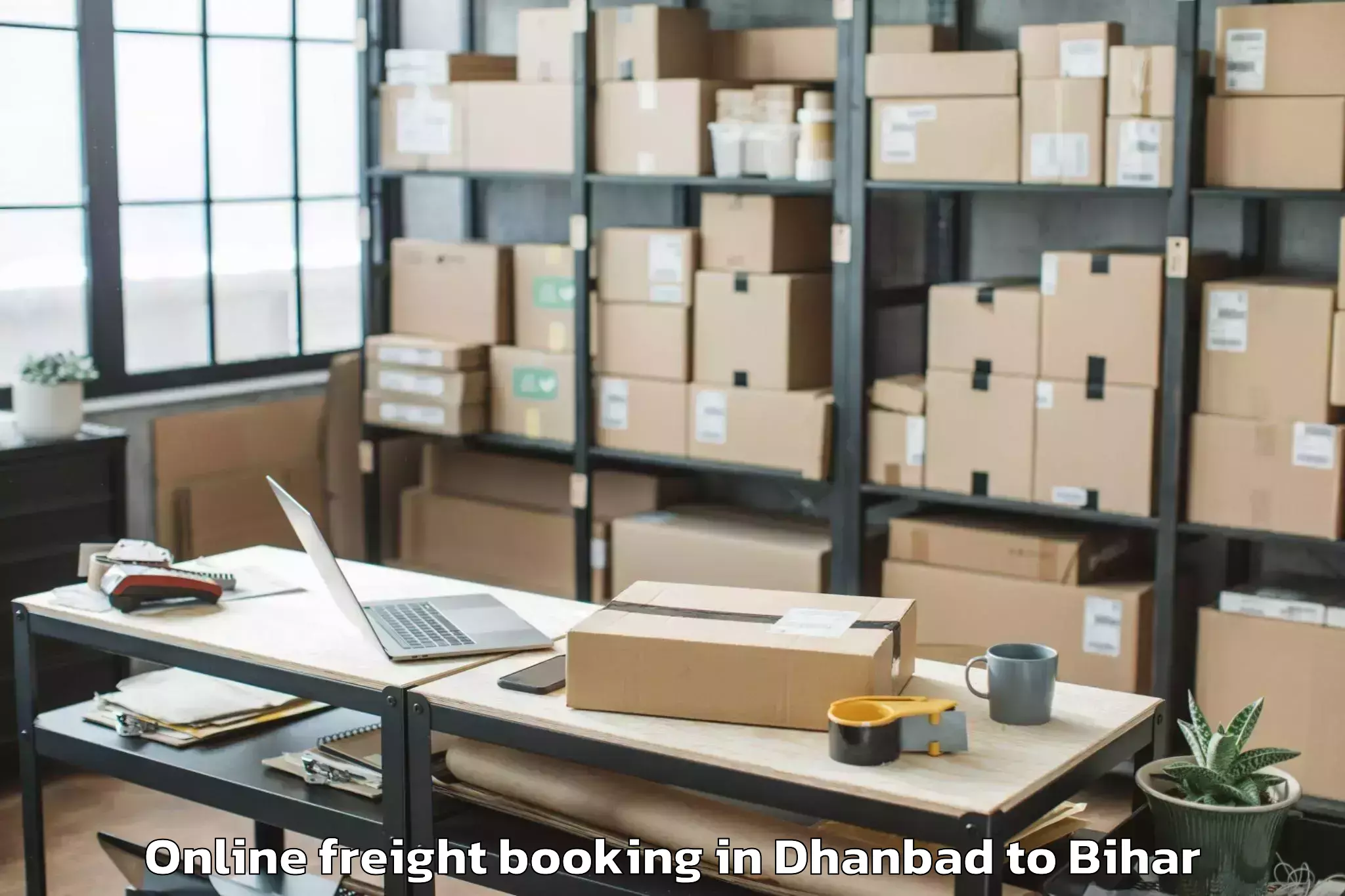 Expert Dhanbad to Lakri Nabigabj Online Freight Booking